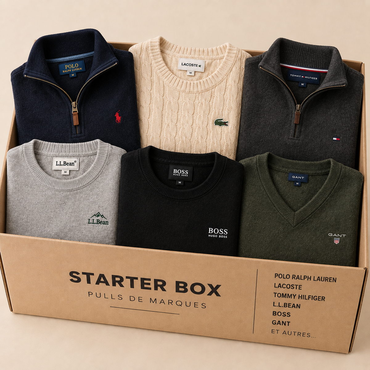 Starter Box de 20 pulls homme de marque seconde main – O'FRIP