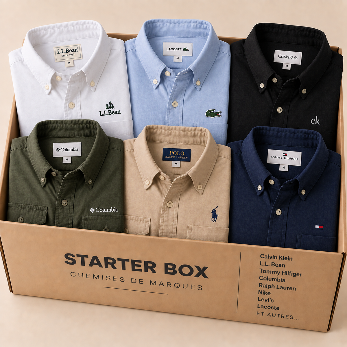 Starter Box de 20 chemises de marque seconde main – O'FRIP