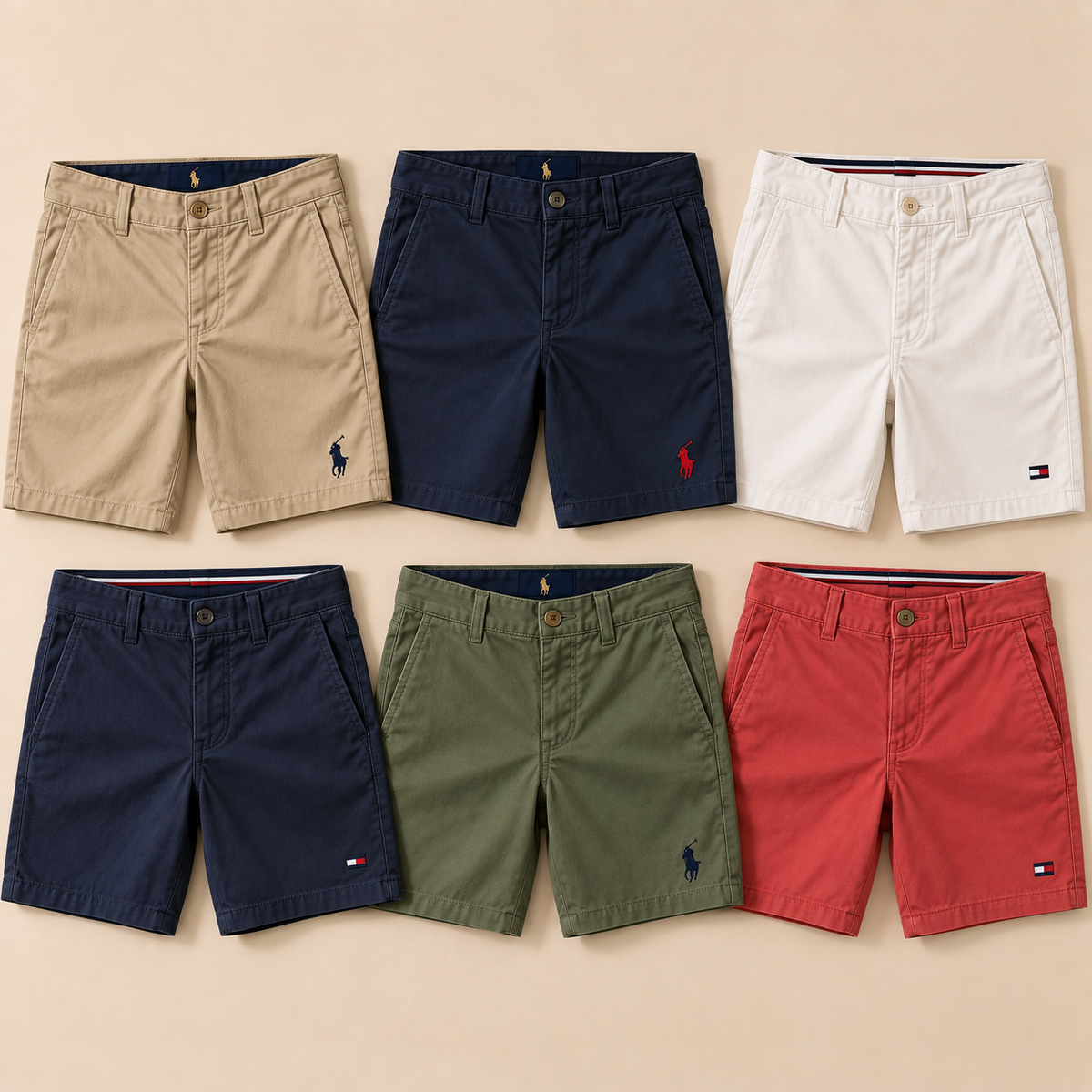 Box de shorts Ralph Lauren et Tommy Hilfiger seconde main en lot – O'FRIP